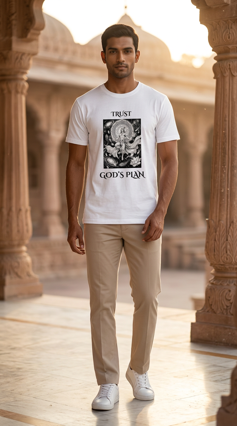 Trust God's Plan | Divine Krishna Graphic T-Shirt