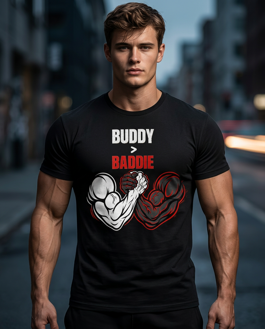 Buddy > Baddie Graphic T-Shirt | Premium Cotton Streetwear Tee