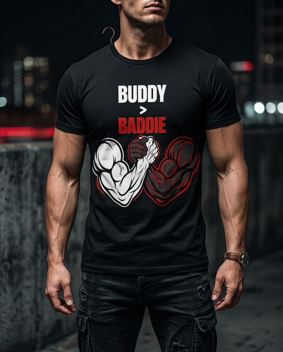 Buddy > Baddie Graphic T-Shirt | Premium Cotton Streetwear Tee