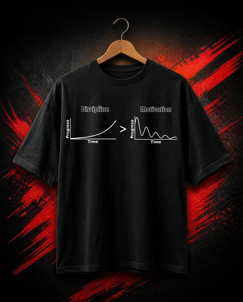 Discipline Over Motivation | Premium Cotton Tee