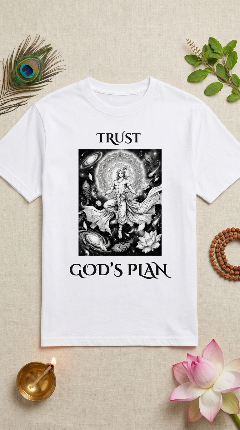 Trust God's Plan | Divine Krishna Graphic T-Shirt